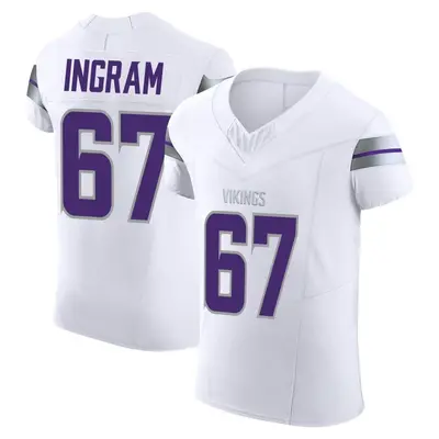 Men's Elite Ed Ingram Minnesota Vikings White Alternate Vapor F.U.S.E. Jersey