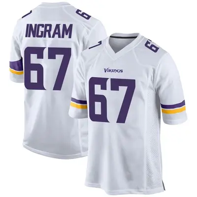 Men's Game Ed Ingram Minnesota Vikings White Jersey