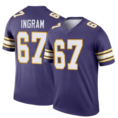 Men's Legend Ed Ingram Minnesota Vikings Purple Classic Jersey