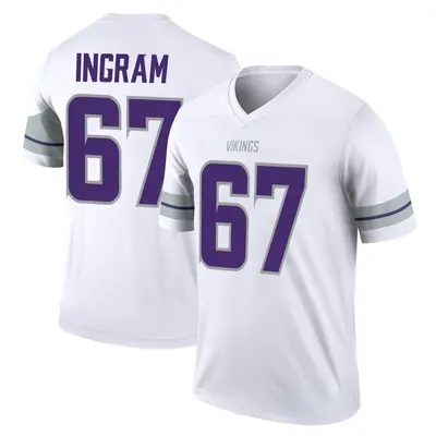 Men's Legend Ed Ingram Minnesota Vikings White Alternate Jersey