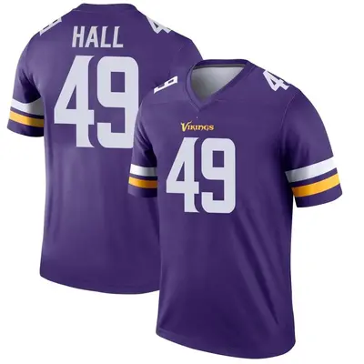 Men's Legend Justin Hall Minnesota Vikings Purple Jersey