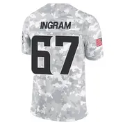 Men's Limited Ed Ingram Minnesota Vikings Arctic Camo 2024 Salute to Service Jersey