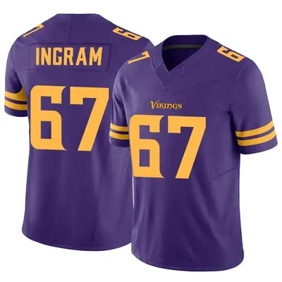 Men's Limited Ed Ingram Minnesota Vikings Purple Alternate Vapor F.U.S.E. Jersey