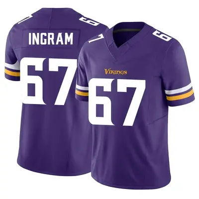 Men's Limited Ed Ingram Minnesota Vikings Purple Vapor F.U.S.E. Jersey