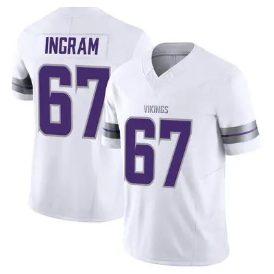 Men's Limited Ed Ingram Minnesota Vikings White Alternate Vapor F.U.S.E. Jersey