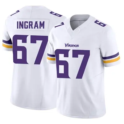 Men's Limited Ed Ingram Minnesota Vikings White Vapor F.U.S.E. Jersey