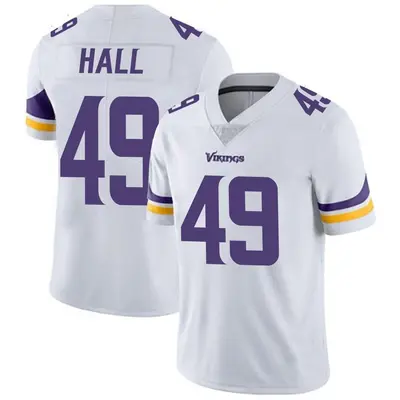 Men's Limited Justin Hall Minnesota Vikings White Vapor Untouchable Jersey