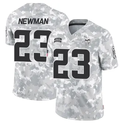 Men's Limited Terence Newman Minnesota Vikings Arctic Camo 2024 Salute to Service Jersey