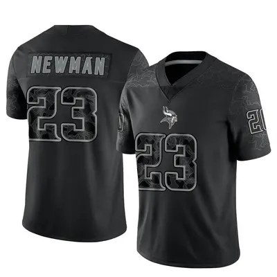 Men's Limited Terence Newman Minnesota Vikings Black Reflective Jersey