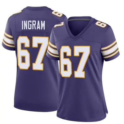 Women's Game Ed Ingram Minnesota Vikings Purple Classic Jersey