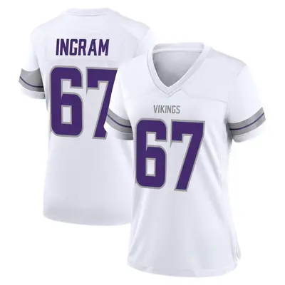 Women's Game Ed Ingram Minnesota Vikings White Alternate Jersey