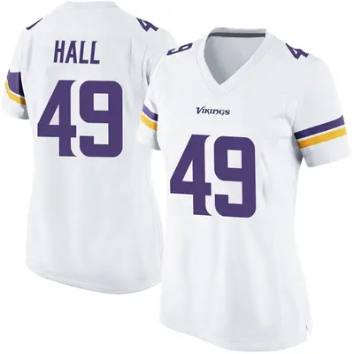 Women's Game Justin Hall Minnesota Vikings White Jersey