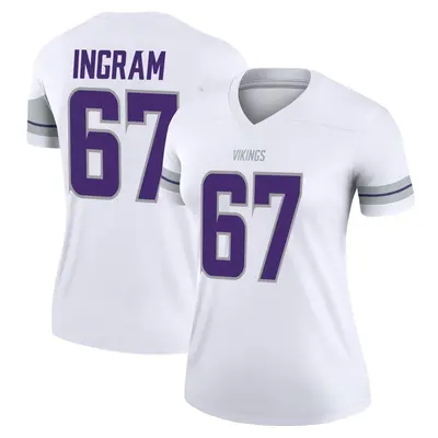 Women's Legend Ed Ingram Minnesota Vikings White Alternate Jersey