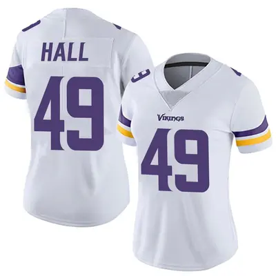 Women's Limited Justin Hall Minnesota Vikings White Vapor Untouchable Jersey